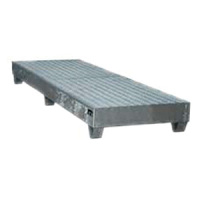 Tray for 4 x 200 Liter drums with galvanized grid – Stratson.eu